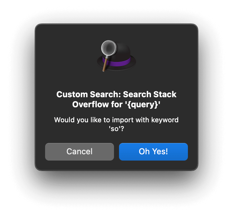 Custom Search Import